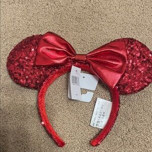Disney Red Sequin Minnie Mouse Ears Headband